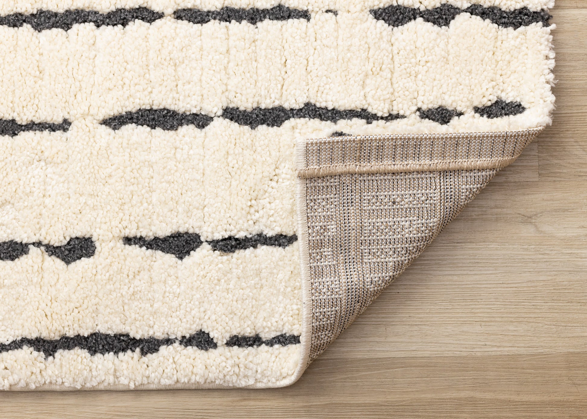 Contemporary Stripes Cream Area Rug-7