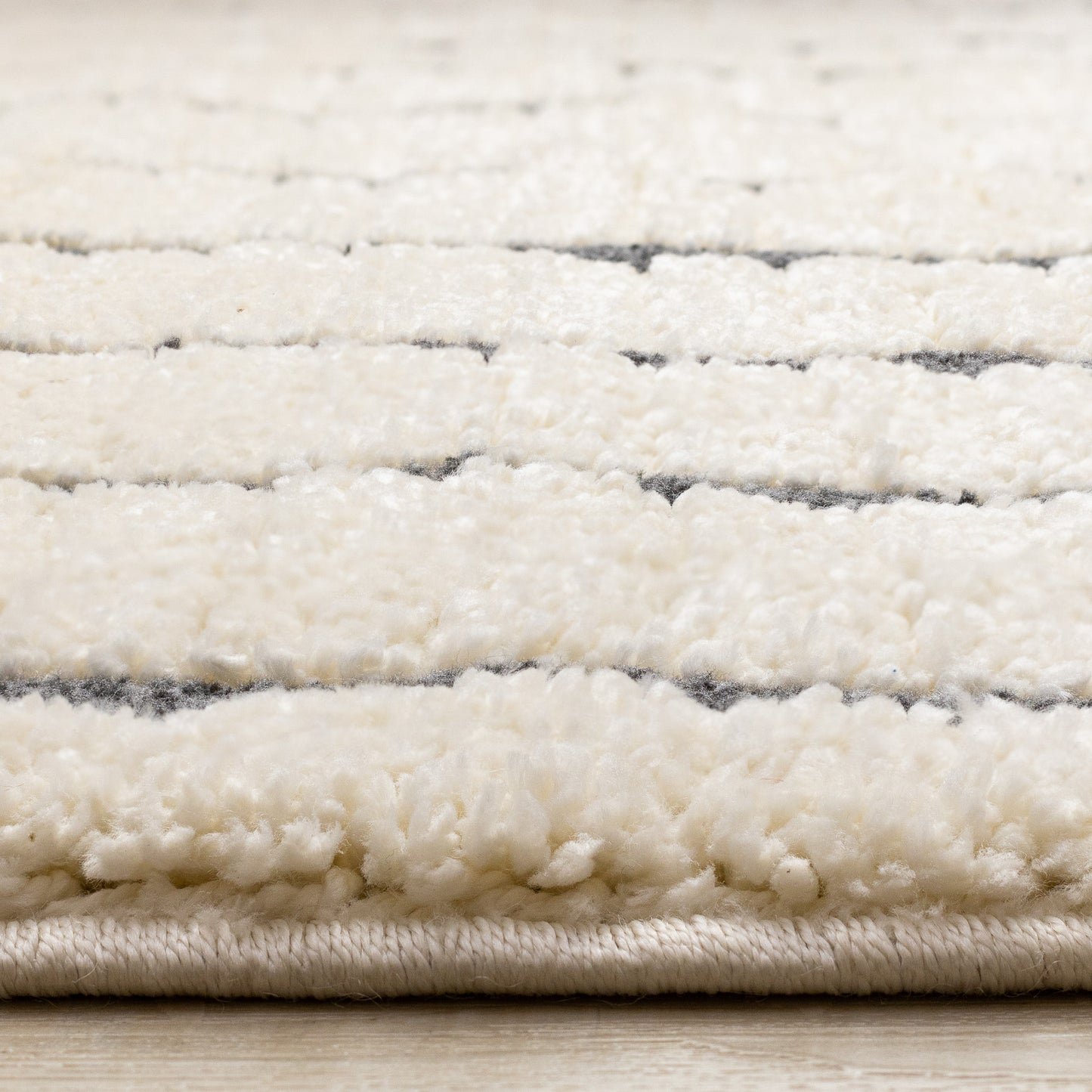 Contemporary Stripes Cream Area Rug-10