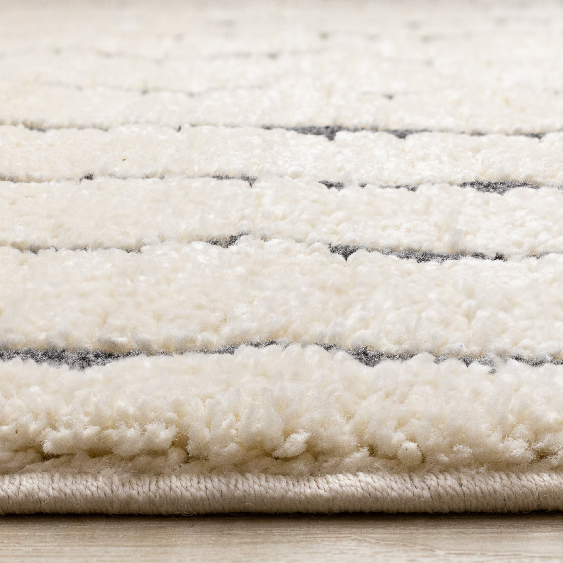 Contemporary Stripes Cream Area Rug-10