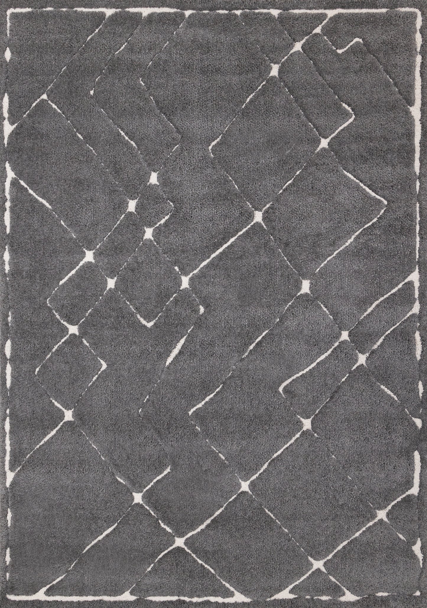 Contemporary Trellis Grey Area Rug