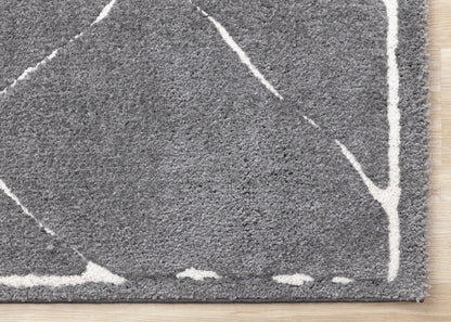 Contemporary Trellis Grey Area Rug