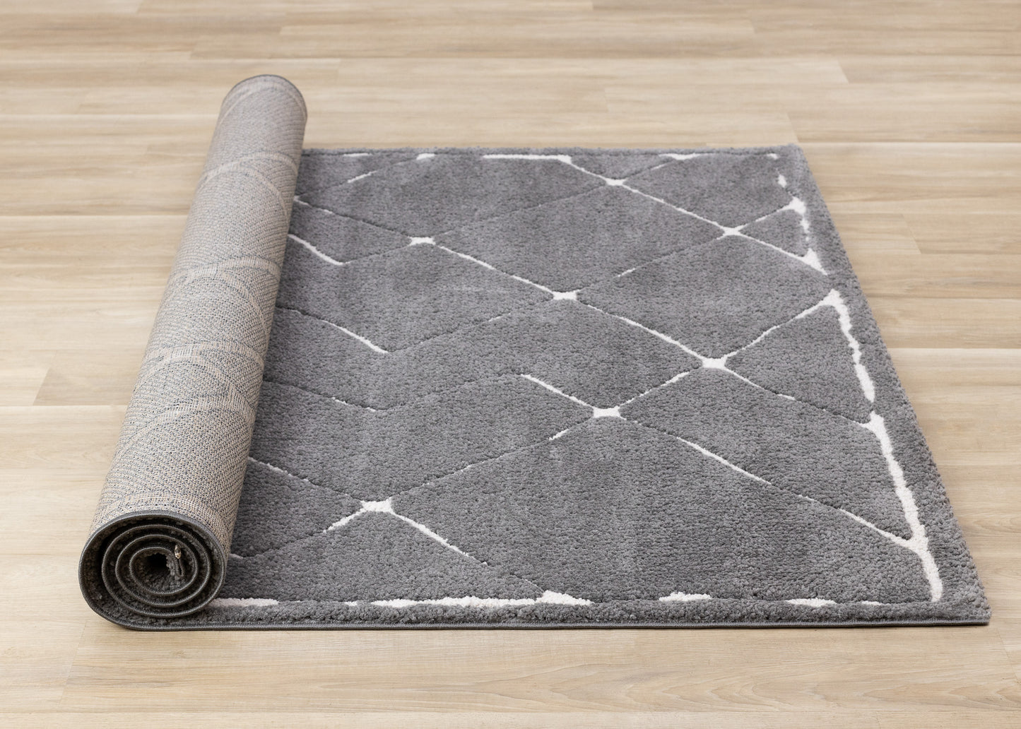 Contemporary Trellis Grey Area Rug