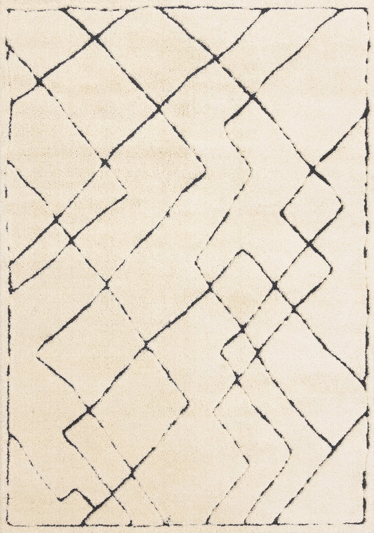 Contemporary Trellis Cream Area Rug