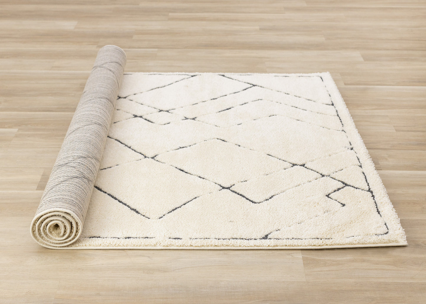 Contemporary Trellis Cream Area Rug