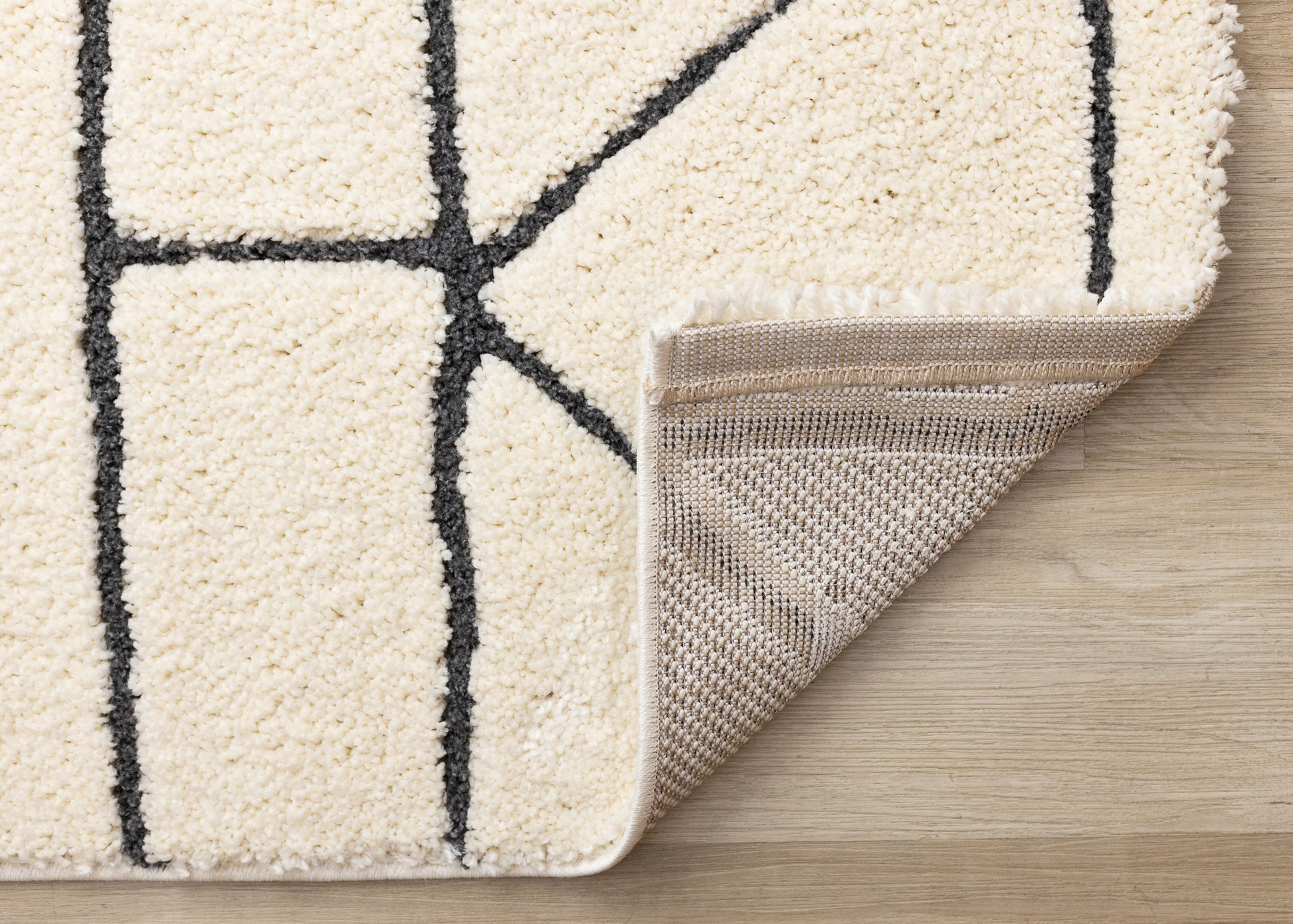 Contemporary Geometric Cream Area Rug-7