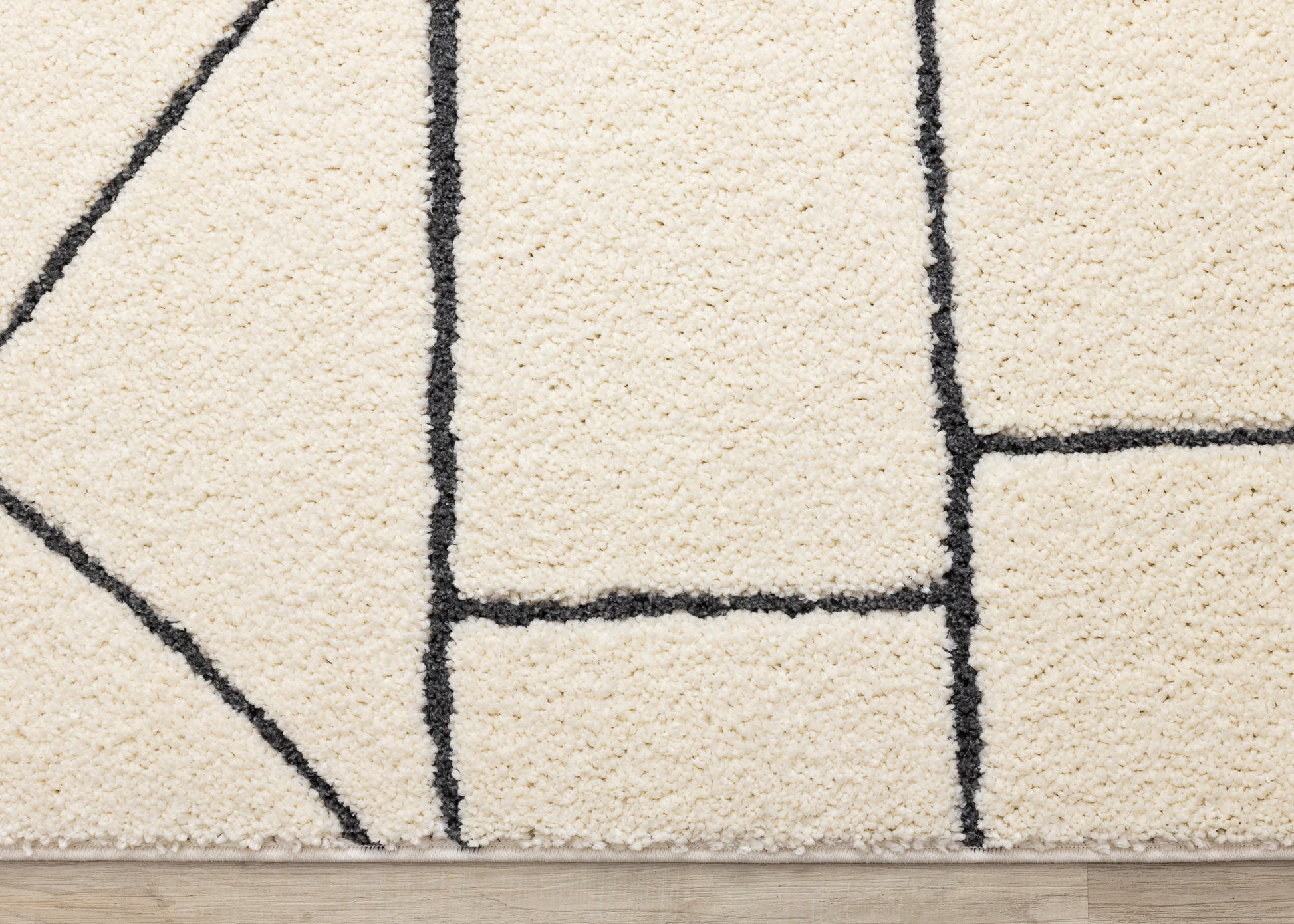 Contemporary Geometric Cream Area Rug-9