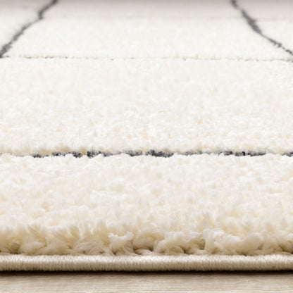 Contemporary Geometric Cream Area Rug-10