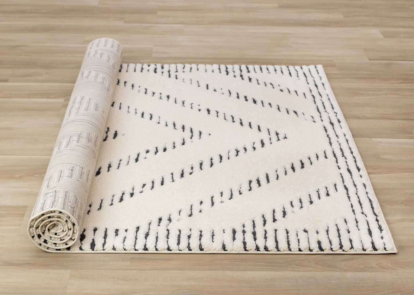 Contemporary Geometric Cream Area Rug