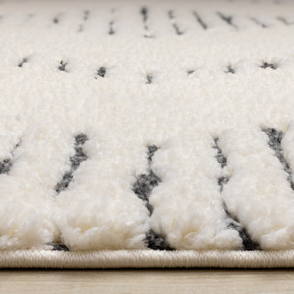 Contemporary Geometric Cream Area Rug