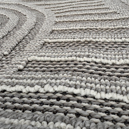 Hogar Abstract Modern Grey Rug