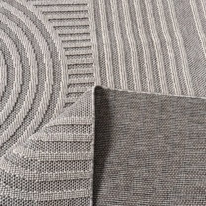 Nami Geometric Contemporary Grey and Beige Indoor Rug
