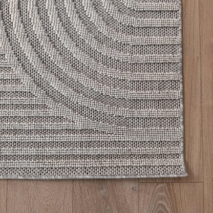 Nami Geometric Contemporary Grey and Beige Indoor Rug