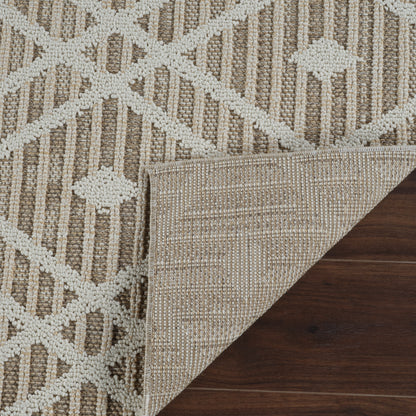 Sela Trellis Transitional Brown and Cream Indoor Rug
