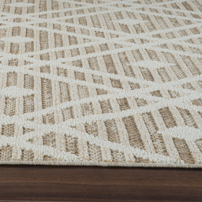 Sela Trellis Transitional Brown and Cream Indoor Rug