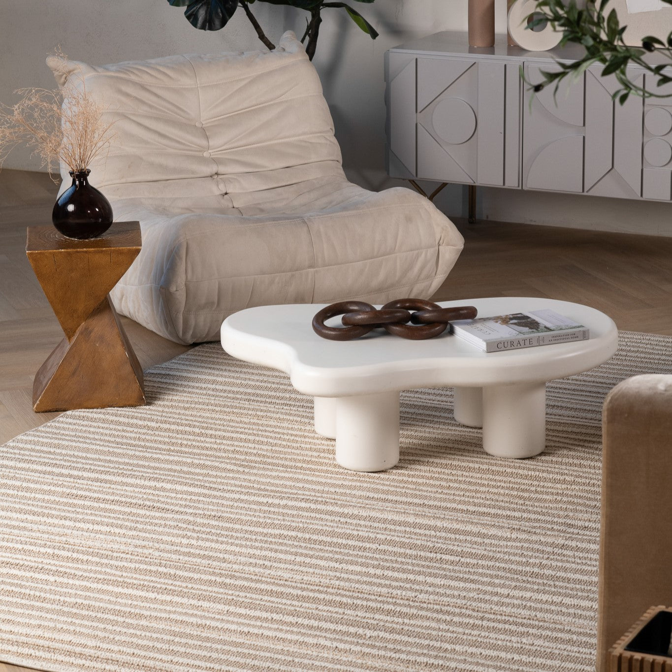Sela Trellis Transitional Brown and Cream Indoor Rug