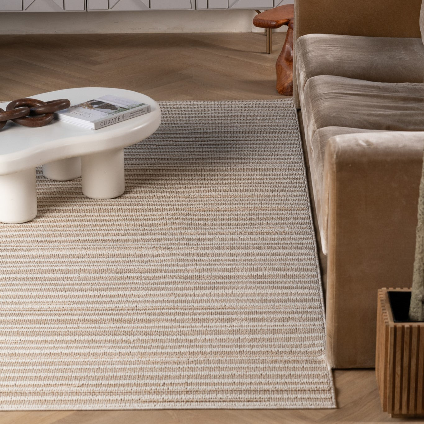 Sela Trellis Transitional Brown and Cream Indoor Rug