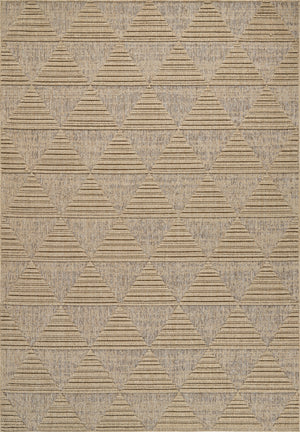 Afaq Geometric Contemporary Brown and Beige Indoor Rug