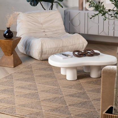 Afaq Geometric Contemporary Brown and Beige Indoor Rug