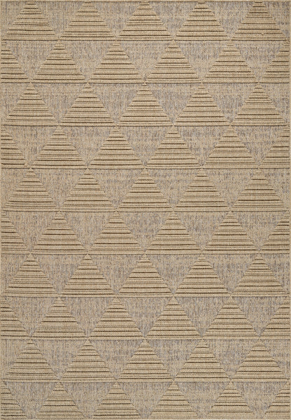 Afaq Geometric Contemporary Brown and Beige Indoor Rug
