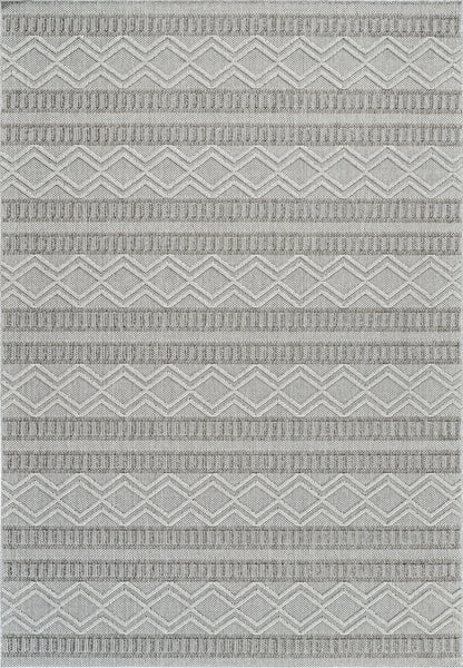 Arvid Chevron Contemporary Grey and Beige Indoor Rug