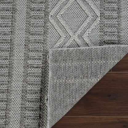Arvid Chevron Contemporary Grey and Beige Indoor Rug