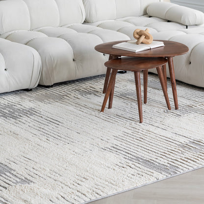 Nimbus Abstract Modern Cream Rug