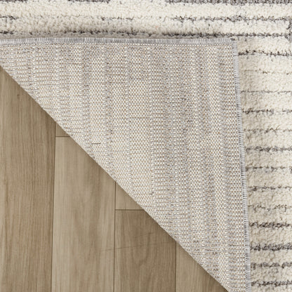 Kasumi Abstract Contemporary Cream and Grey Indoor Rug