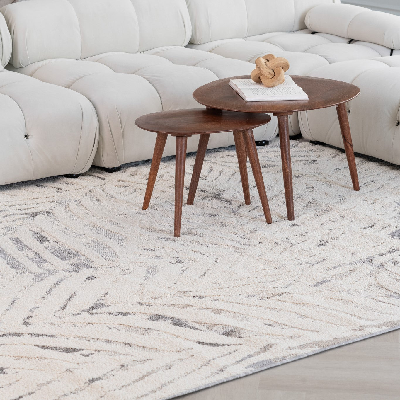 Nimbus Floral Modern Cream Rug