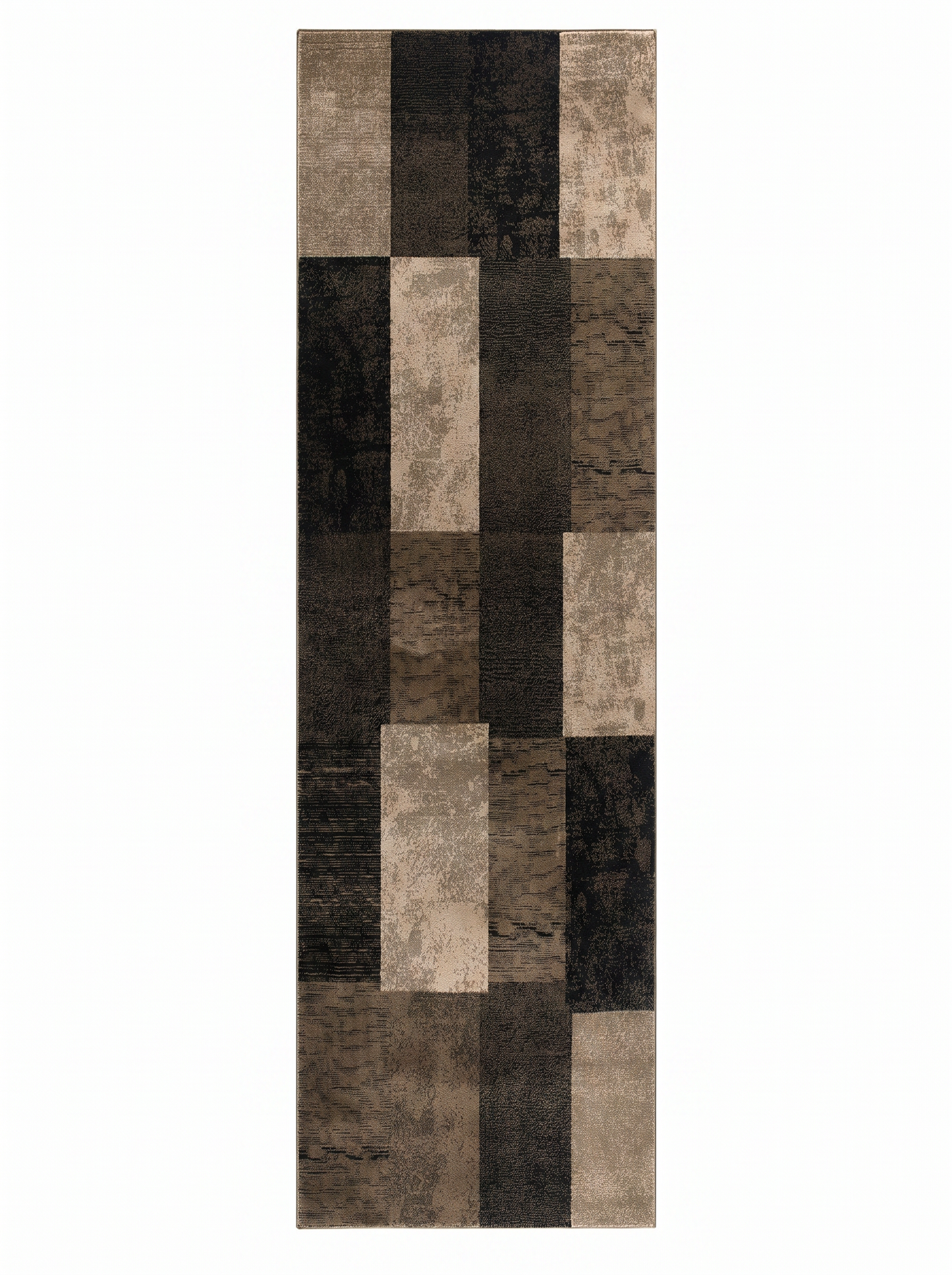 Alfombra marrón a cuadros geométricos Montage