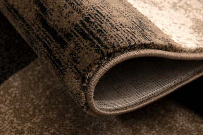 Dhruv Geometric Contemporary Brown and Beige Indoor Rug