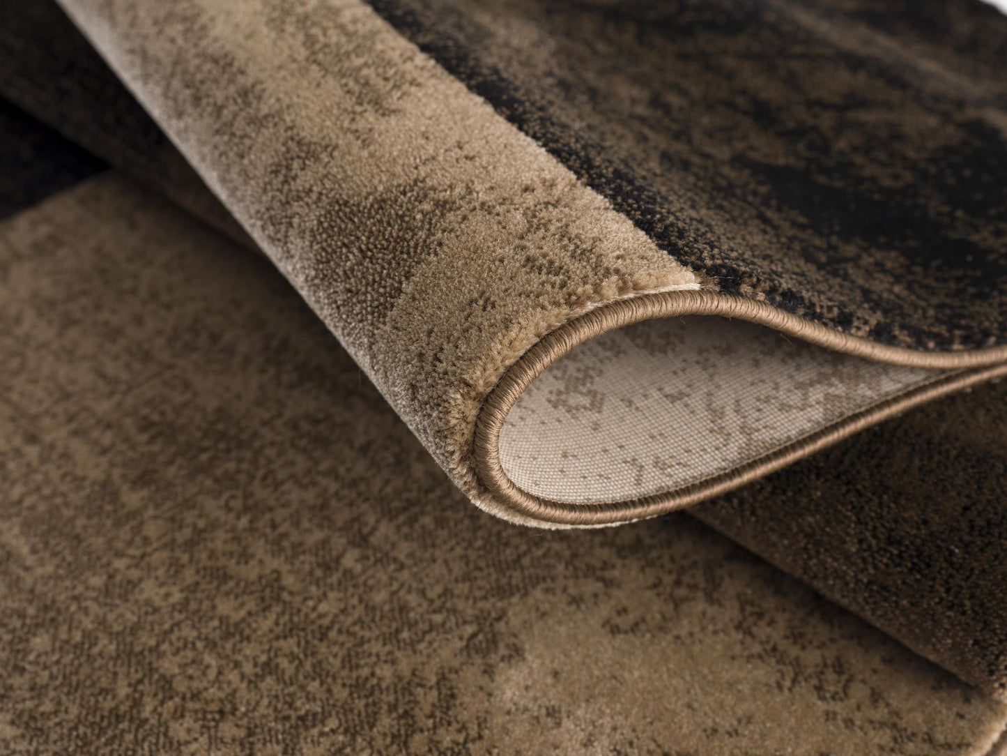 Dhruv Geometric Contemporary Brown and Beige Indoor Rug