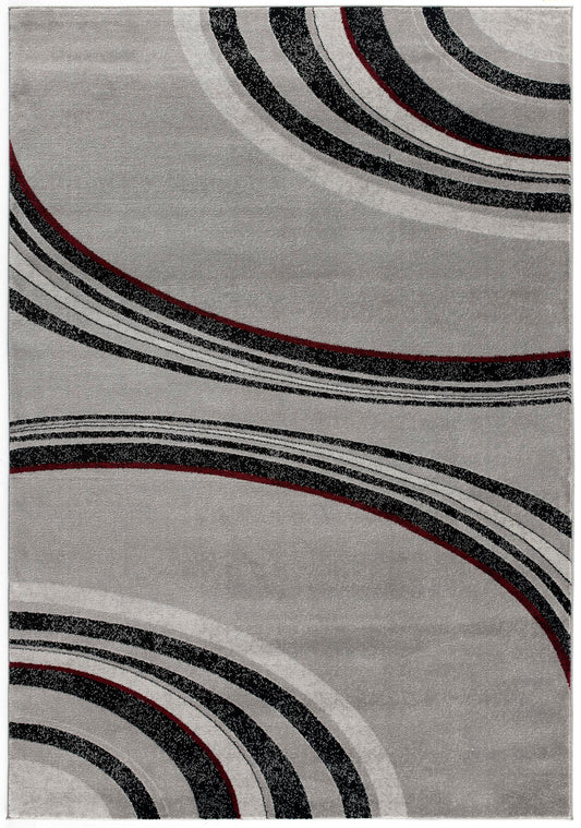 Tapis Gris Montage Lignes Abstraites