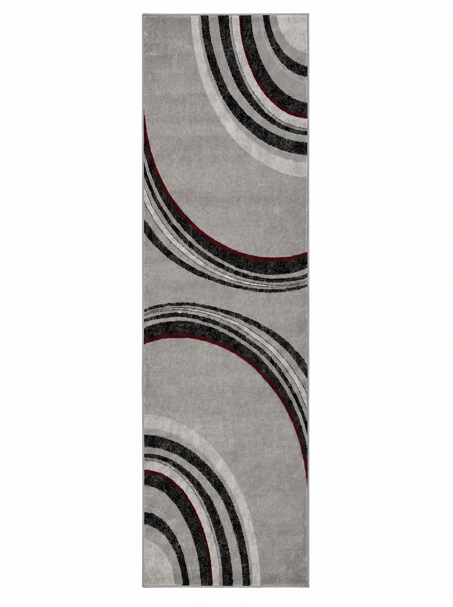 Alfombra gris con líneas abstractas de montaje