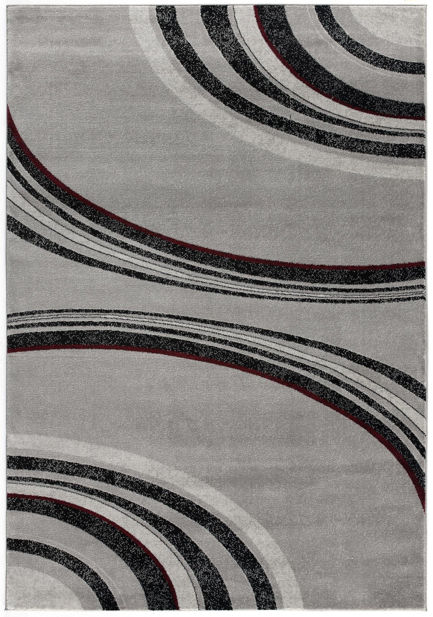 Neri Abstract Contemporary Grey and Black Indoor Rug