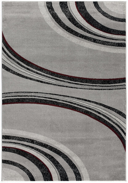 Neri Abstract Contemporary Grey and Black Indoor Rug