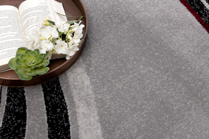 Neri Abstract Contemporary Grey and Black Indoor Rug