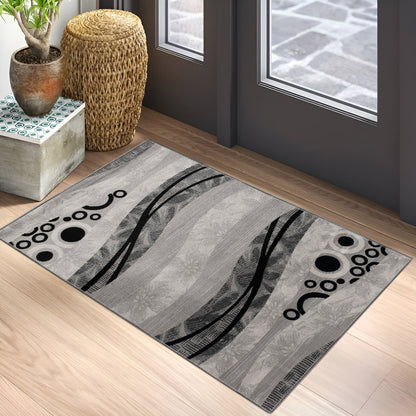 Montage Geometric Modern Grey Rug