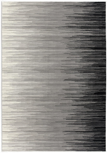Ombra Abstract Contemporary Black and Grey Indoor Rug