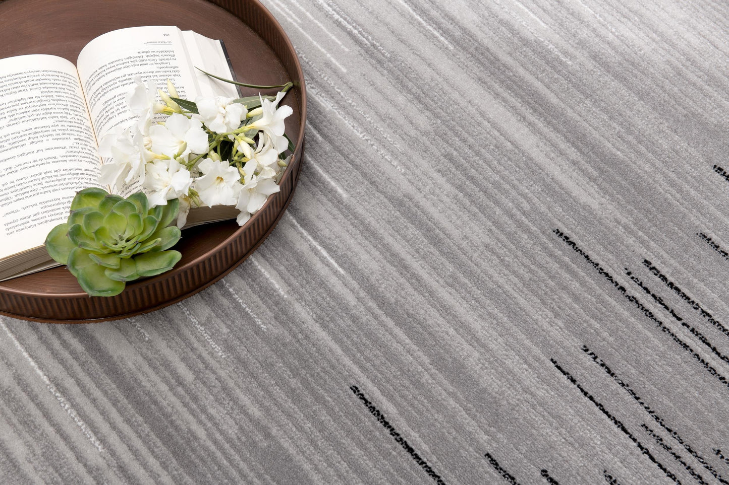 Ombra Abstract Contemporary Black and Grey Indoor Rug