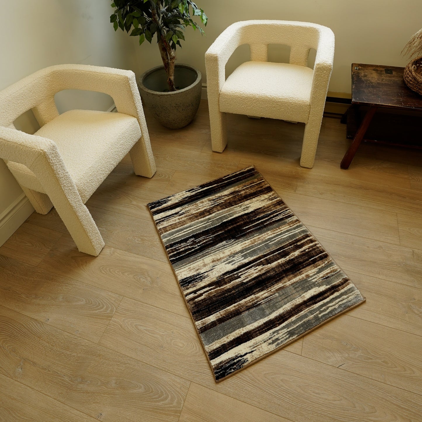 Sedona Abstract Contemporary Brown and Beige Indoor Rug-21