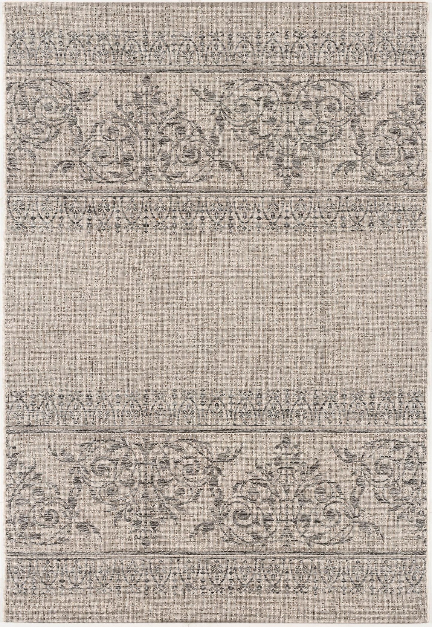 Florentia Damask Contemporary Ivory and Beige Indoor Rug-3