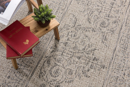 Florentia Damask Contemporary Ivory and Beige Indoor Rug-11
