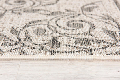 Florentia Damask Contemporary Ivory and Beige Indoor Rug-14