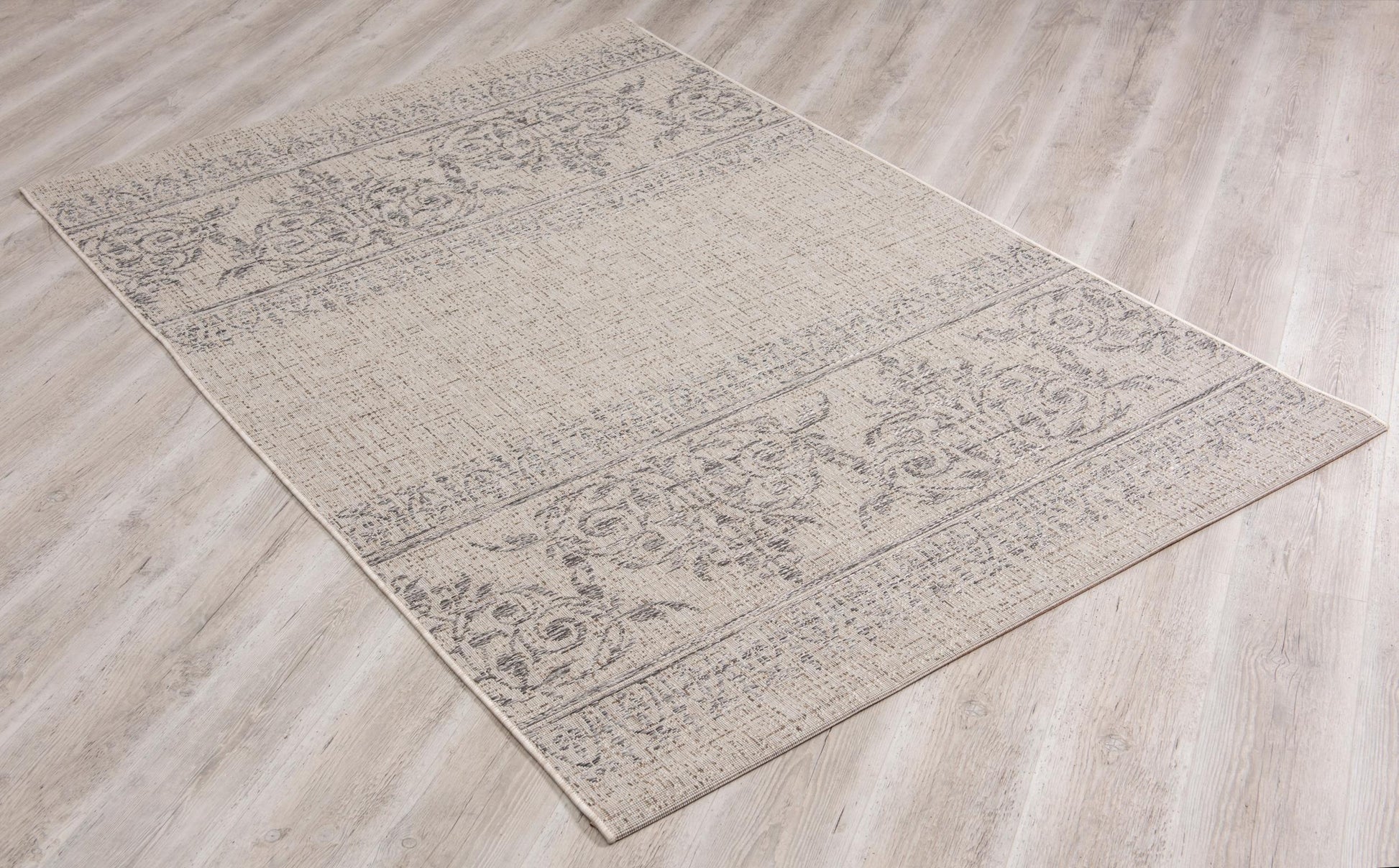 Florentia Damask Contemporary Ivory and Beige Indoor Rug-9