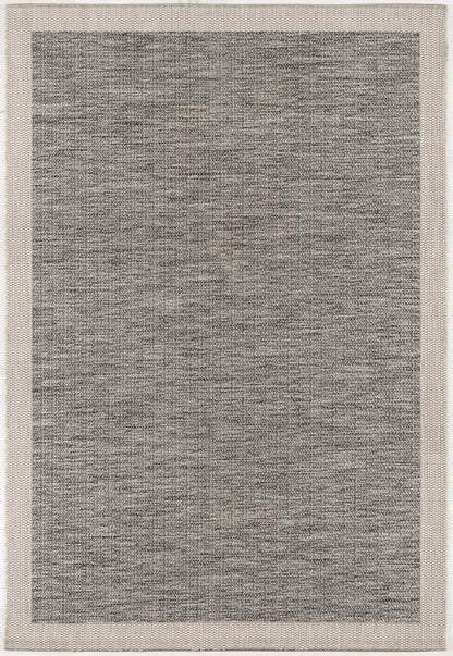 Calma Minimalist Modern Grey and Beige Indoor Rug