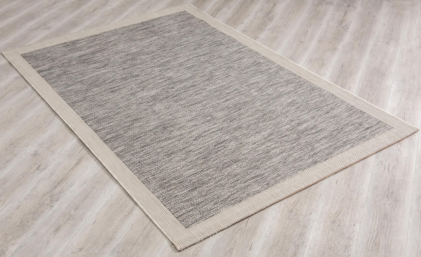 Calma Minimalist Modern Grey and Beige Indoor Rug