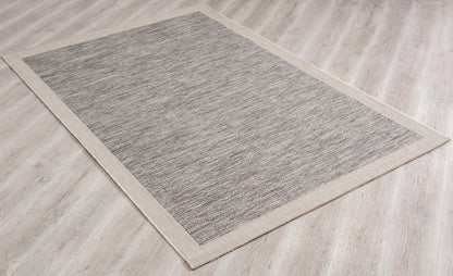 Calma Minimalist Modern Grey and Beige Indoor Rug