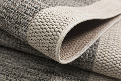 Calma Minimalist Modern Grey and Beige Indoor Rug