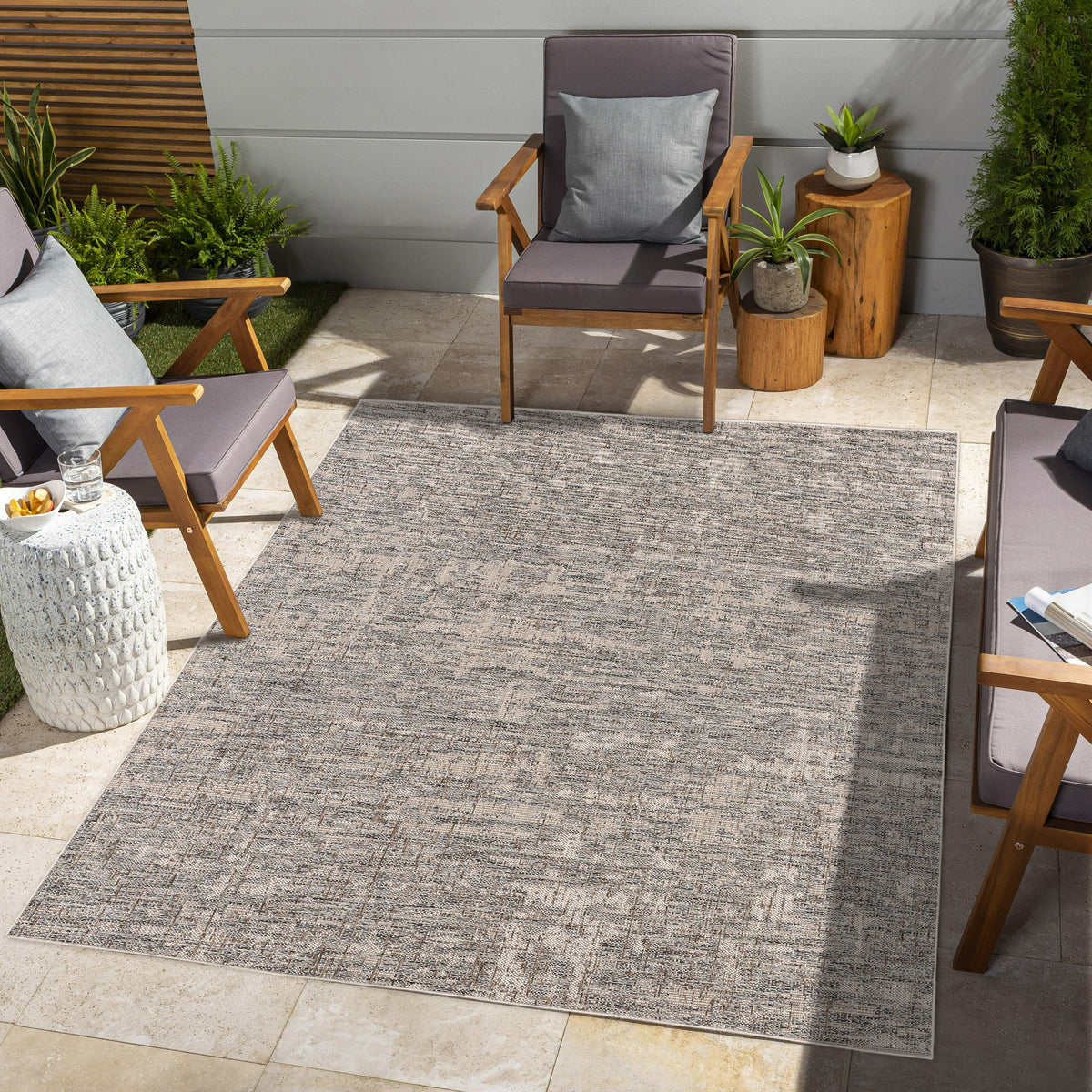Tapis gris moderne scandinave Vista