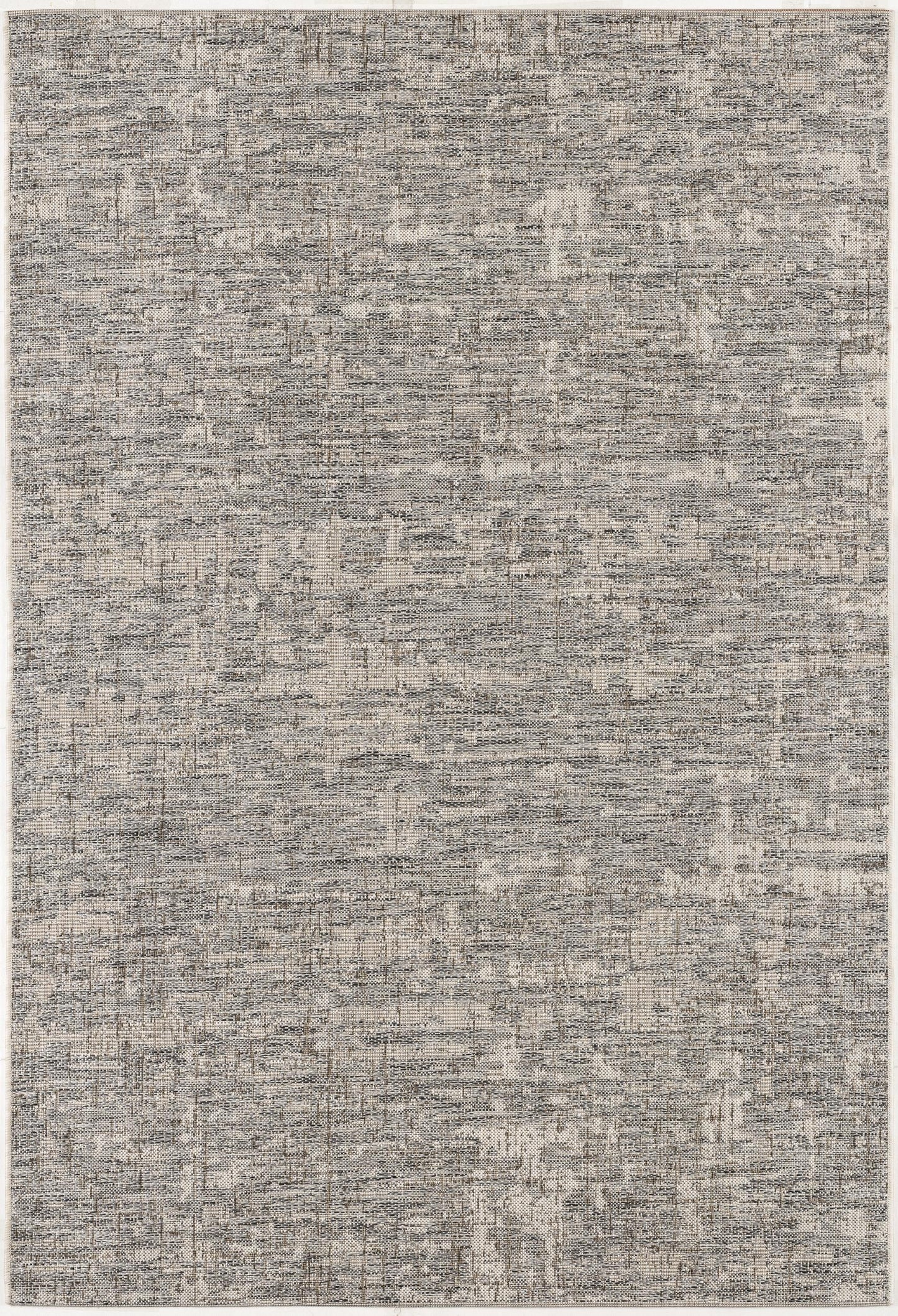 Zen Distressed Solid Modern Grey and Beige Indoor Rug